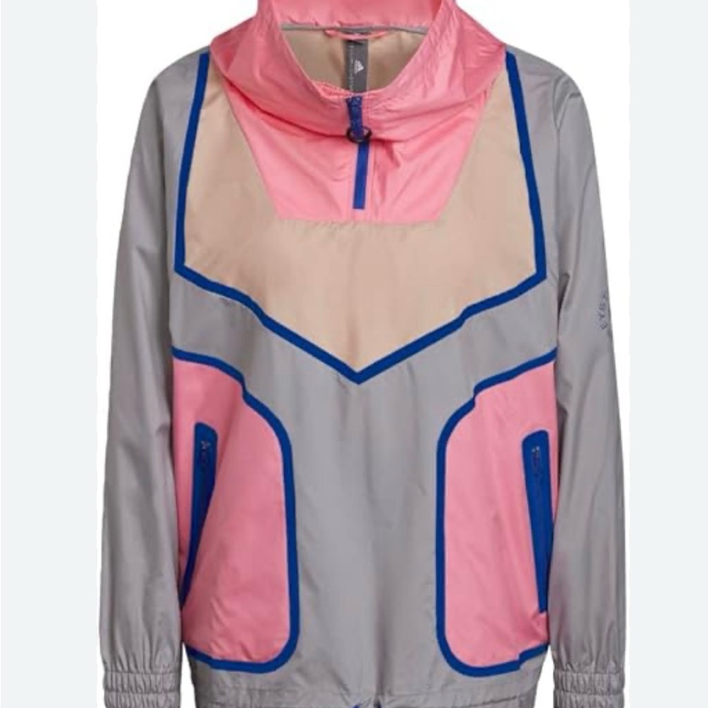 Adidas Pink and Gray Ski Jacket with Chevron Design - Picture 2 of 12